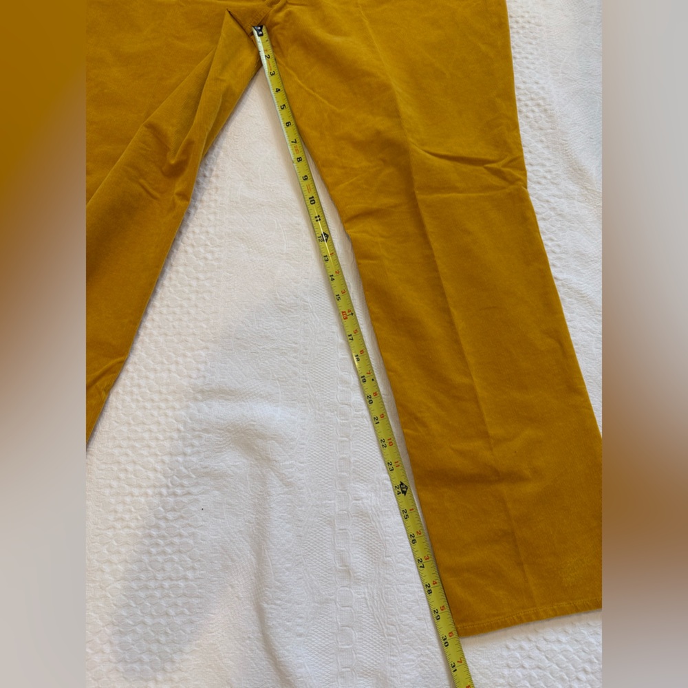 Talbots NWT Corduroy Straight Leg Pants Mustard Yellow Women’s 16W - Picture 5 of 5